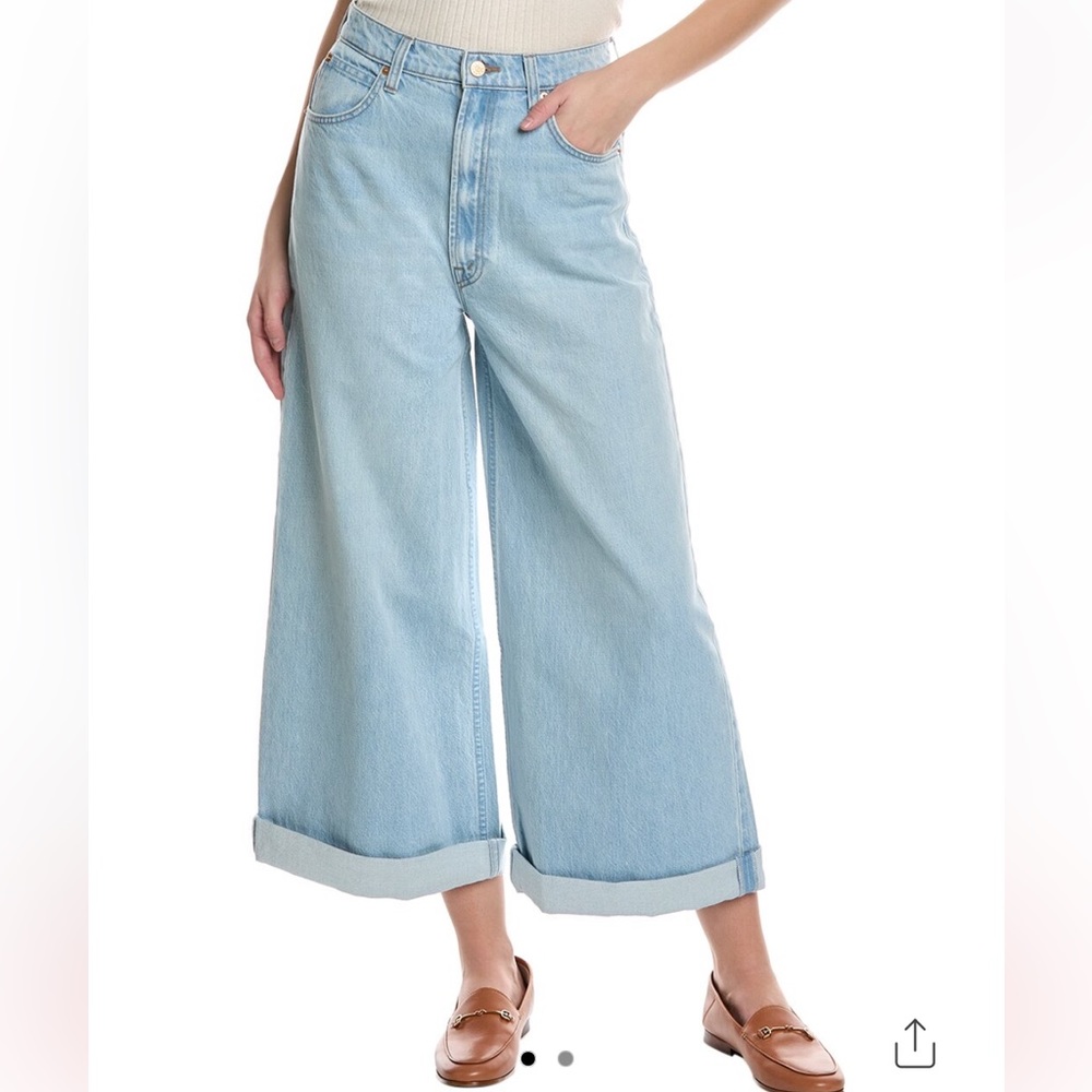 MOTHER SNACKS Denim High Waist Pushpop Cuff Just A Nibble Jeans, Size 27